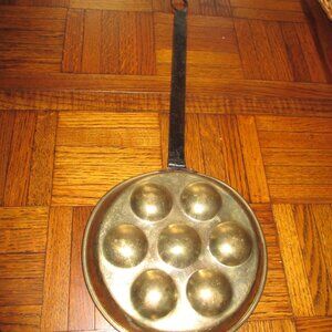 Escargot Pan Vintage hand hammered Brass & metal